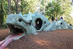 Kenton's Dragon play sculpture at Deane's Children's Park on Mercer Island.