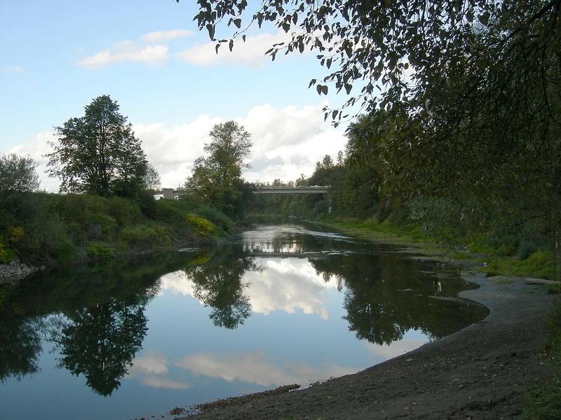 The bridge over the Snoqualmie River into downtown Duvall.